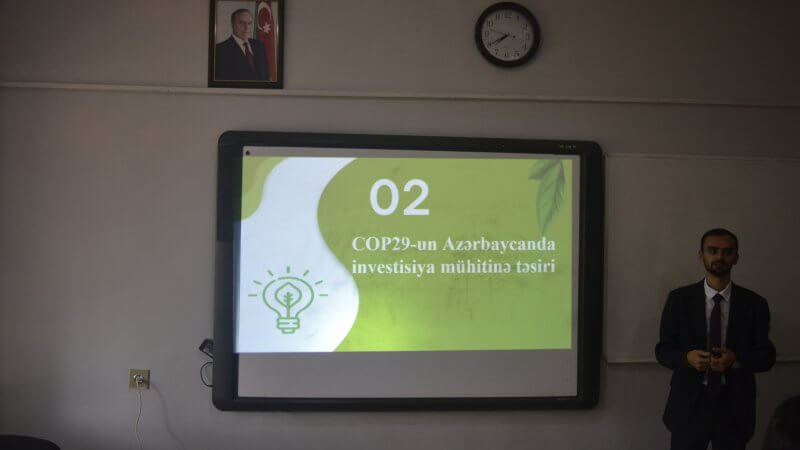 Kollecdə COP29-la əlaqədar  “Azərbaycanın Ekoturizm Potensialı və İnvestisiyalar”  mövzusunda tədbir  keçirildi.