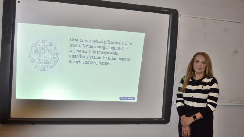 Kollecdə ”Statistik müayinənin metodologiyasının hazırlanması və müayinənin keçirilməsi” mövzusunda tədbir keçirildi.