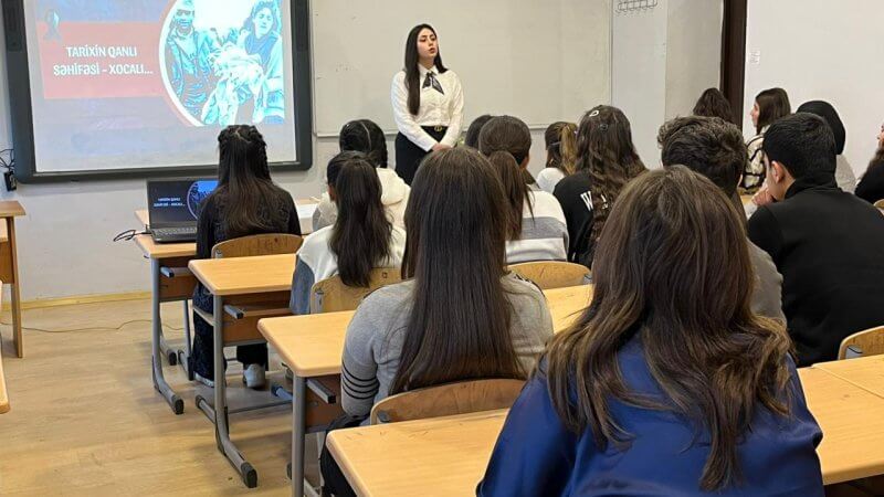 Kollecdə Xocalı Soyqırımına həsr olunmuş xüsusi dərs keçirildi.