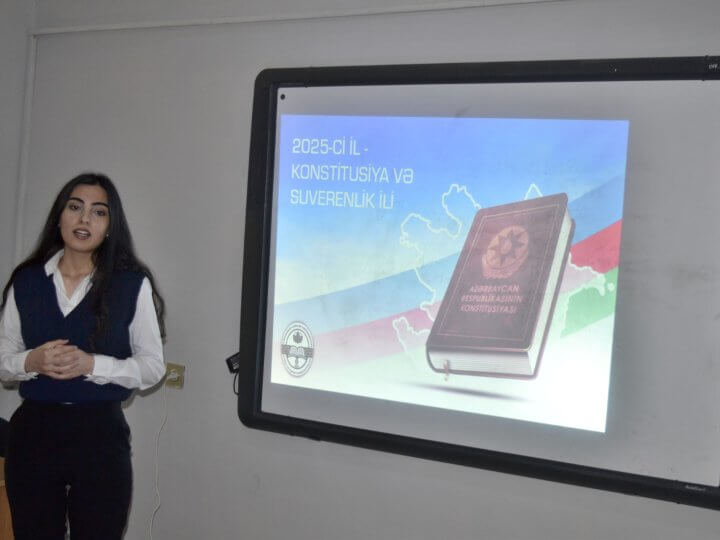 Kollecdə “Konstitusiya və Suverenlik ili”nə həsr olunmuş xüsusi dərs keçirildi.