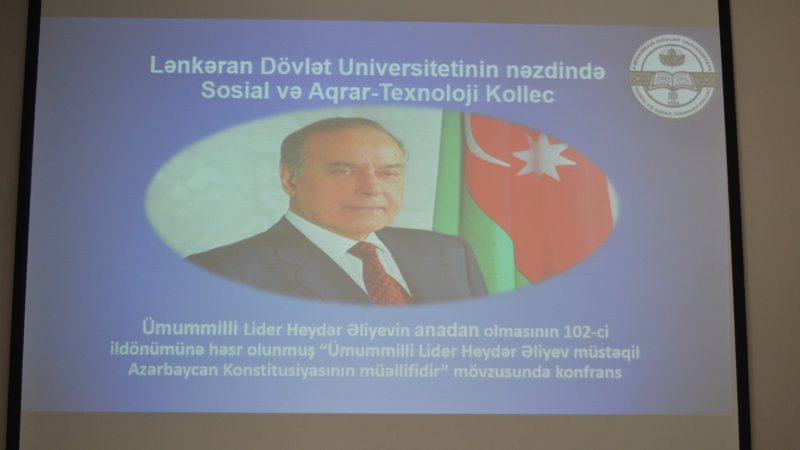 Kollecdə “Ümummilli Lider Heydər Əliyev müstəqil Azərbaycan Konstitusiyasının müəllifidir” mövzusunda konfrans keçirildi.