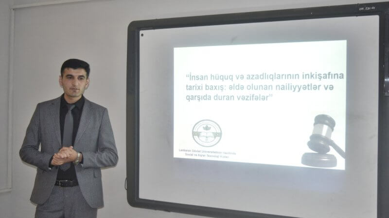 Kollecdə “İnsan hüquq və azadlıqlarının inkişafına tarixi baxış:əldə olunan nailiyyətlər və qarşıda duran vəzifələr” mövzusunda tədbir keçirildi.