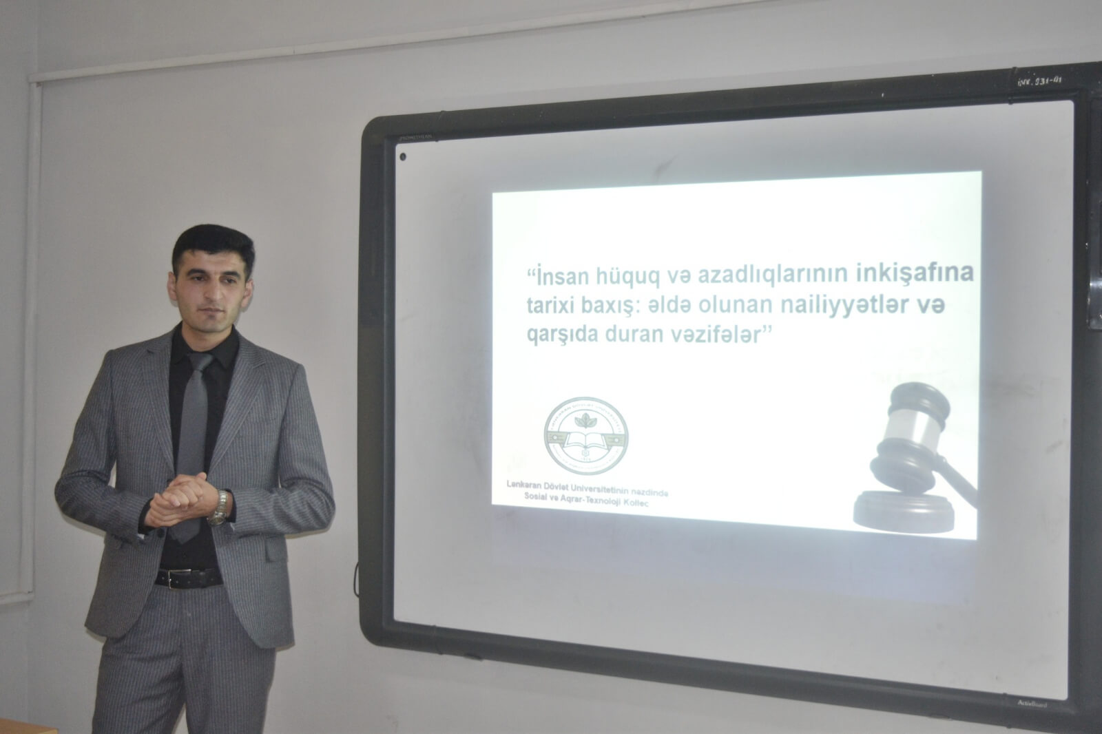 Kollecdə “İnsan hüquq və azadlıqlarının inkişafına tarixi baxış:əldə olunan nailiyyətlər və qarşıda duran vəzifələr” mövzusunda tədbir keçirildi.