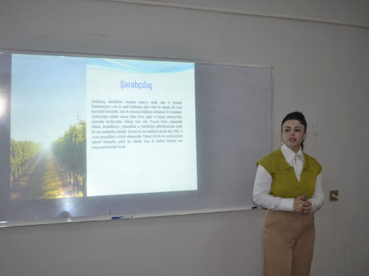Kollecdə Dövlət proqramlarına uyğun olaraq “Şərabçılıq” mövzusunda tədbir keçirildi.