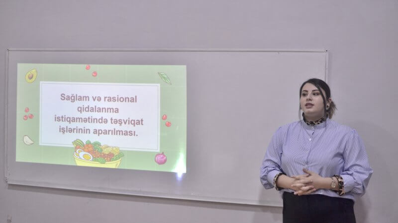 Kollecdə “Sağlam və rasional qidalanma istiqamətində təbliğat işlərinin aparılması” mövzusunda tədbir keçirildi.