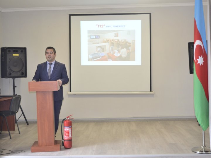 Kollecdə  “Fövqəladə hallar zamanı  davranış qaydaları” mövzusunda tədbir keçirildi.