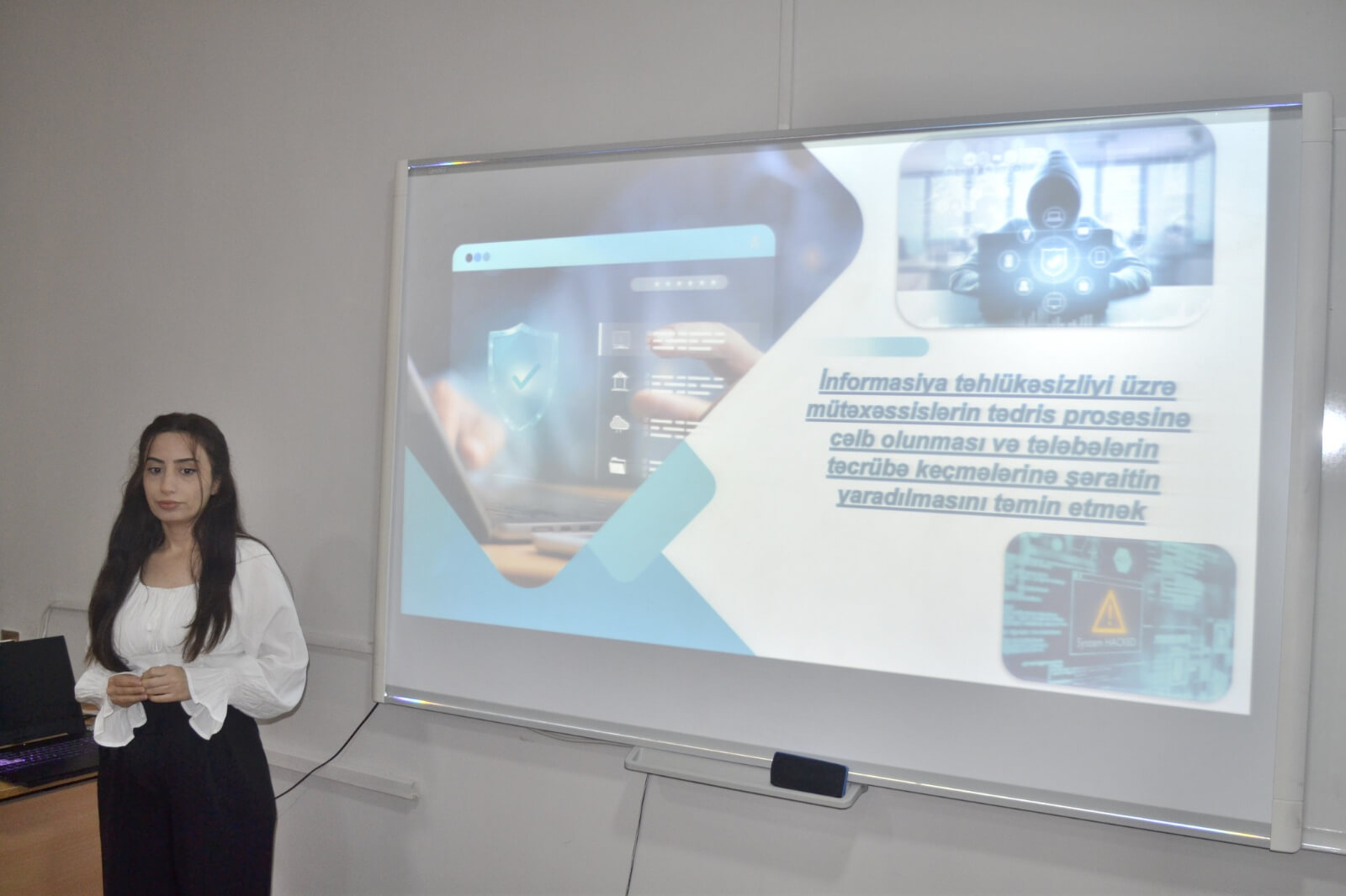 Kollecdə Dövlət proqramlarına  uyğun olaraq “İnformasiya təhlükəsizliyi üzrə mütəxəssislərin tədris prosesinə cəlb olunması və tələbələrin təcrübə keçmələrinə şəraitin yaradılmasını təmin etmək” mövzusunda tədbir keçirildi.