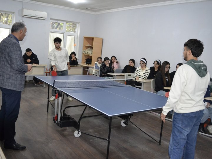 Kollecdə stolüstü tennis idman növü üzrə yarış  keçirildi.