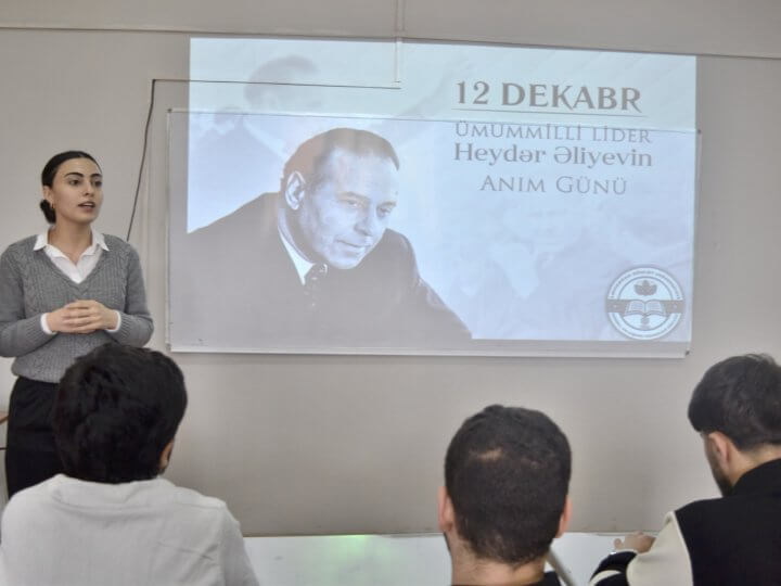 Kollecdə “Ümummilli lider Heydər Əliyevin anım günü”nə həsr olunmuş xüsusi dərs keçirildi.