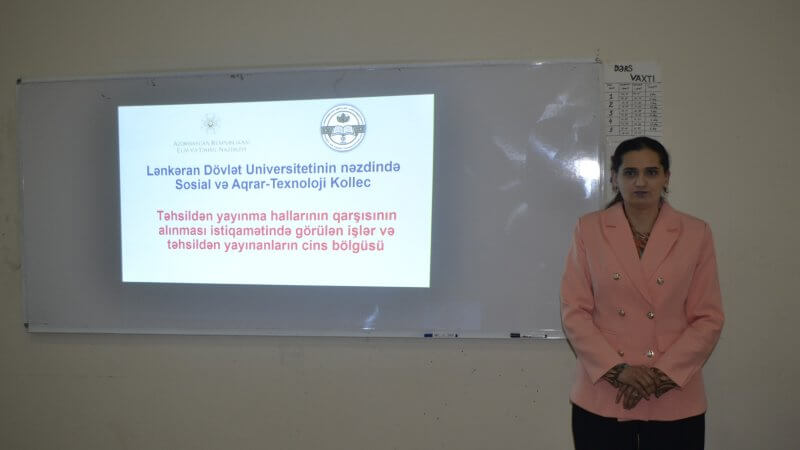Kollecdə “Təhsildən  yayınma hallarının qarşısının alınması istiqamətində görülən işlər və təhsildən yayınanların cins bölgüsü” mövzusunda seminar keçirildi.