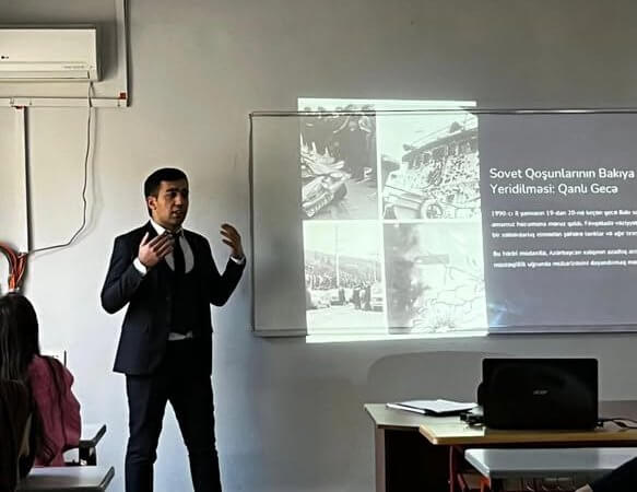Kollecdə “20 Yanvar xalqımızın qan yaddaşıdır” mövzusunda xüsusi dərs keçirildi.