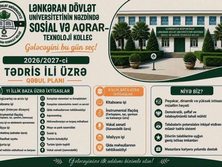 2026-2027-ci tədris ili üçün qəbul planı.