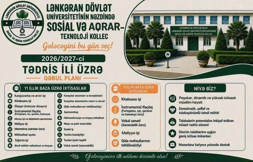 2026-2027-ci tədris ili üçün qəbul planı.