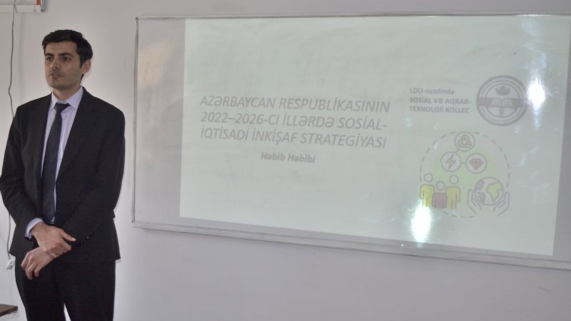 Kollecdə “Sosial-iqtisadi tərəqqi və ölkəmizin gələcəyi” mövzusunda tədbiir keçirildi.